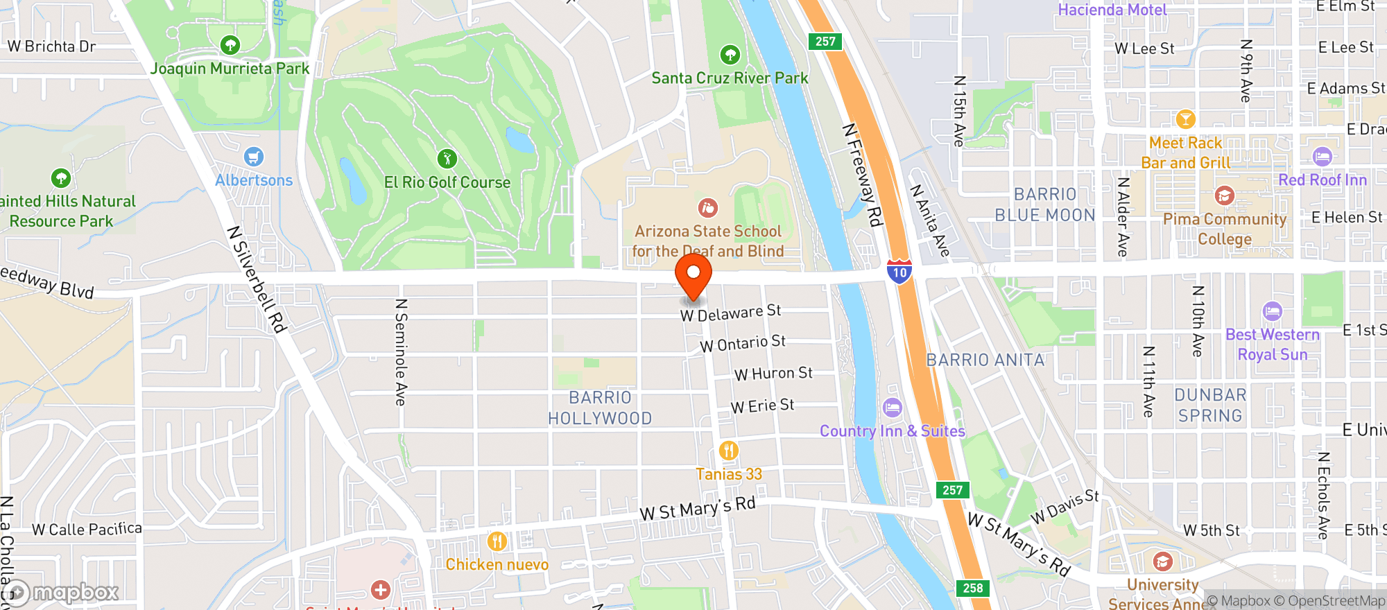 Map showing Mariscos Chihuahua