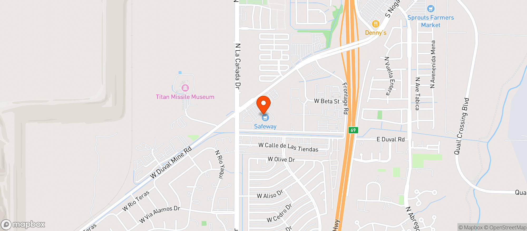 Map showing Safeway Store