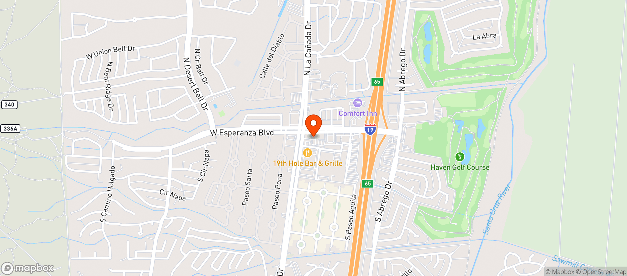 Map showing American Legion