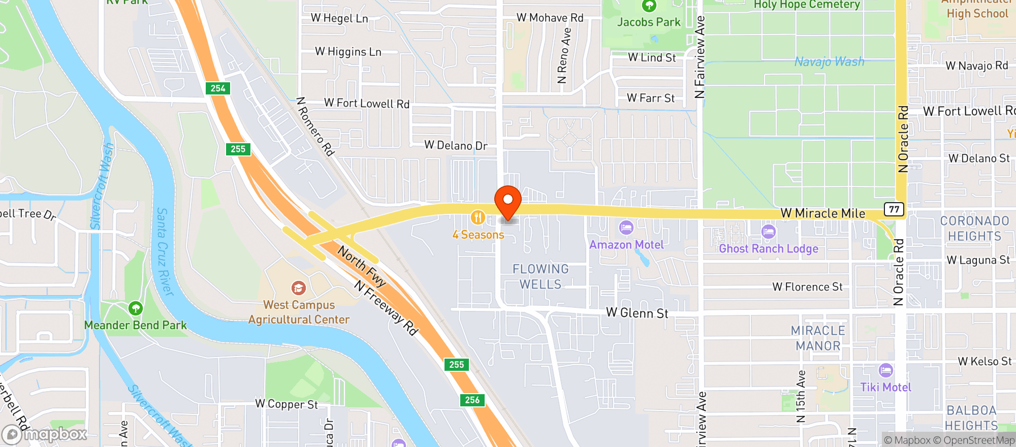 Map showing Circle K