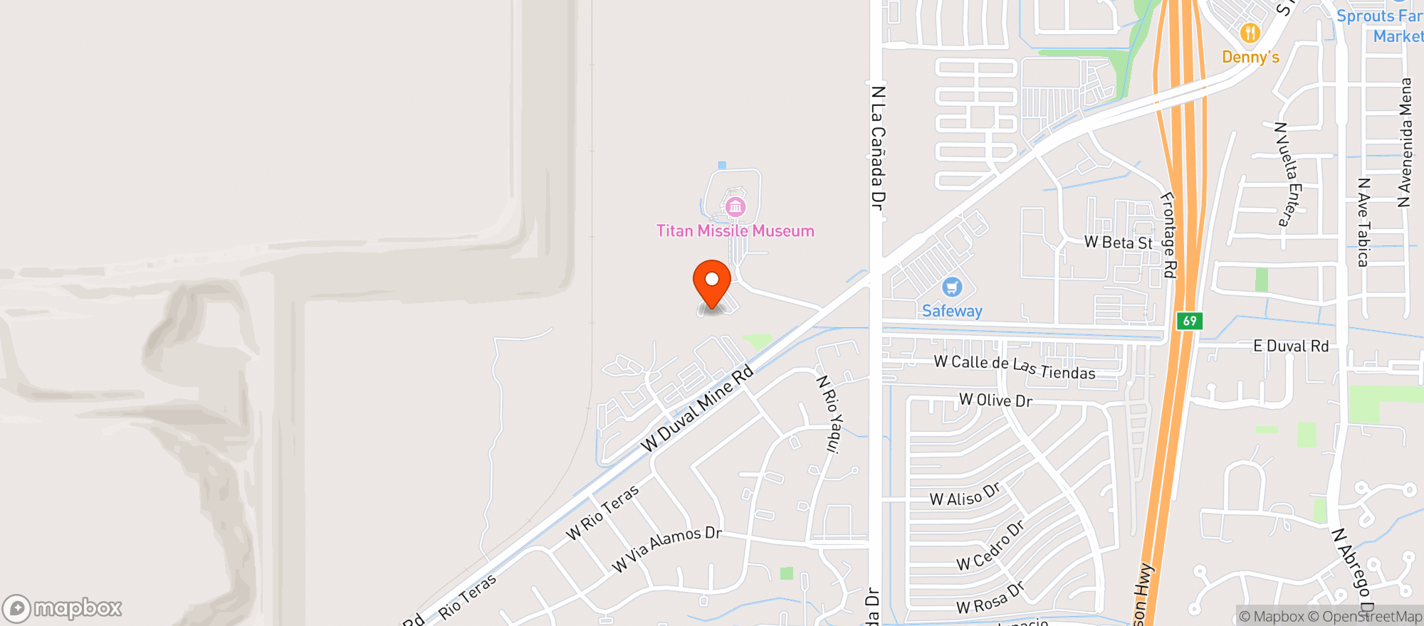 Map showing American Legion #66