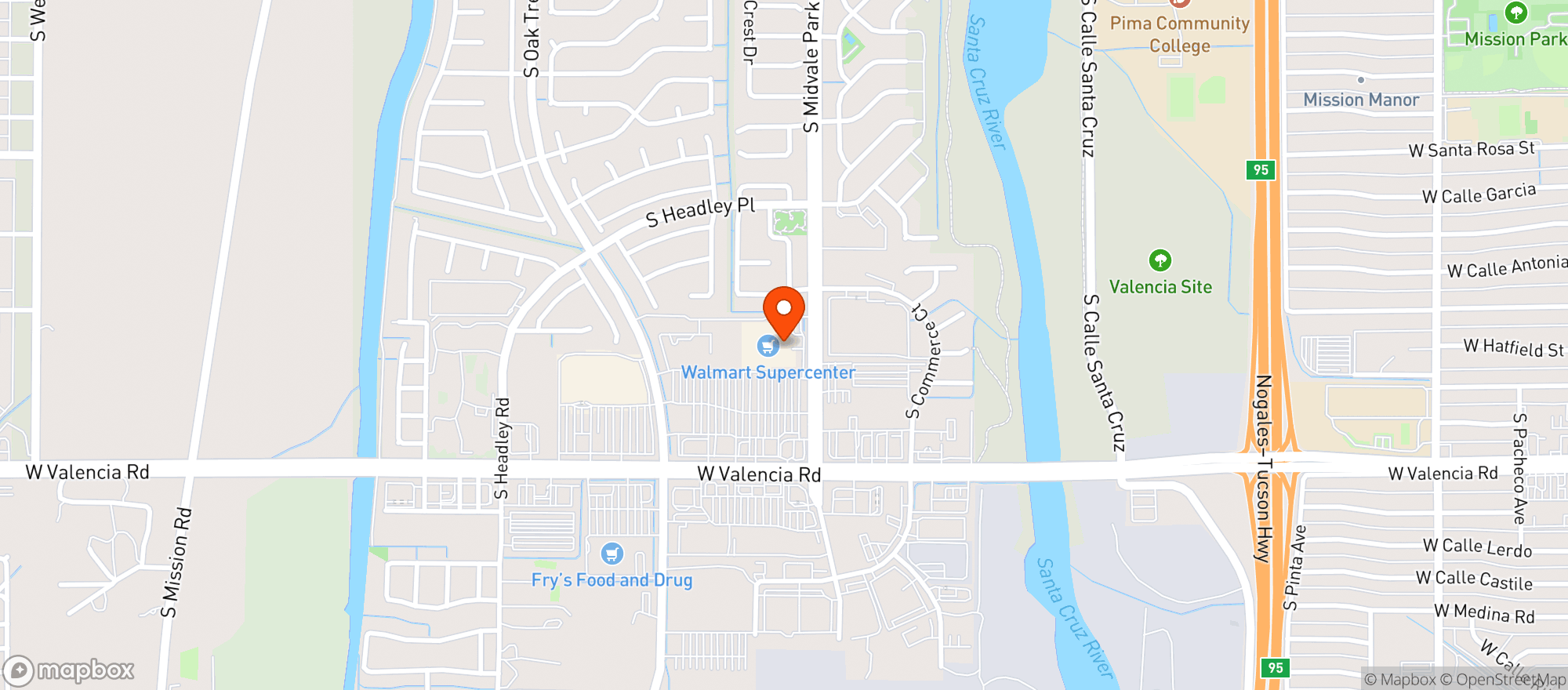 Map showing Walmart Supercenter #1612