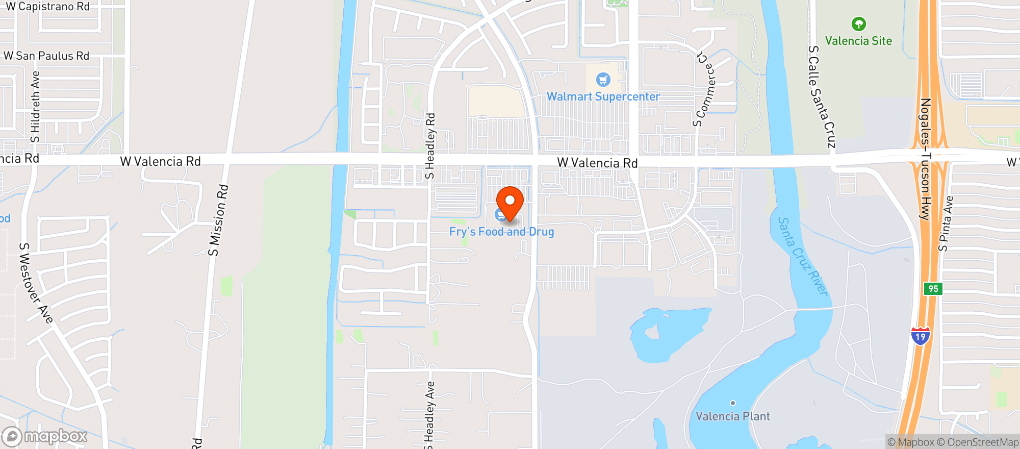 Map showing Fry's Food and Drug