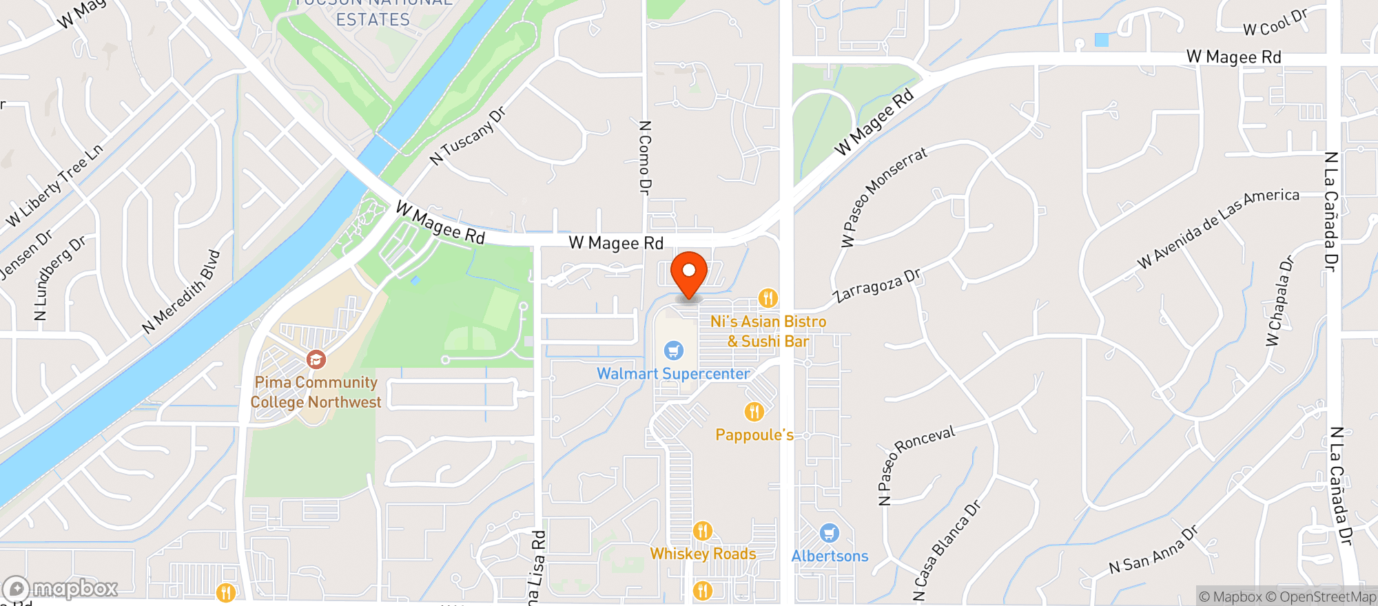 Map showing Walmart Supercenter