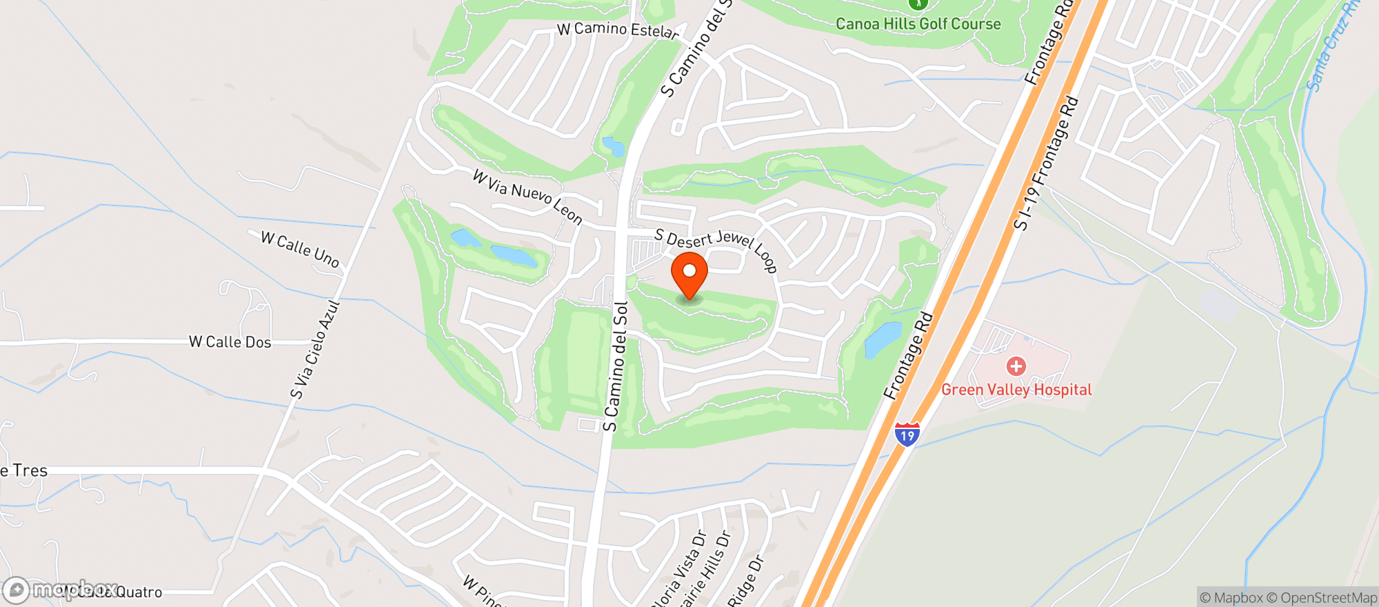 Map showing Coyote Grill At San Ignacio Golf Club