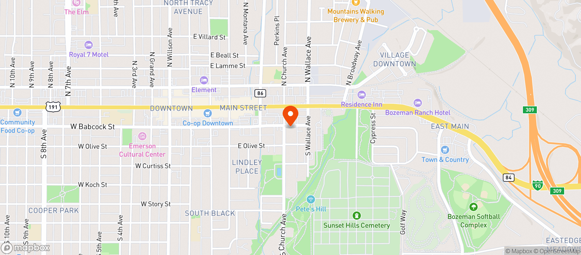 Map showing Little Star Diner