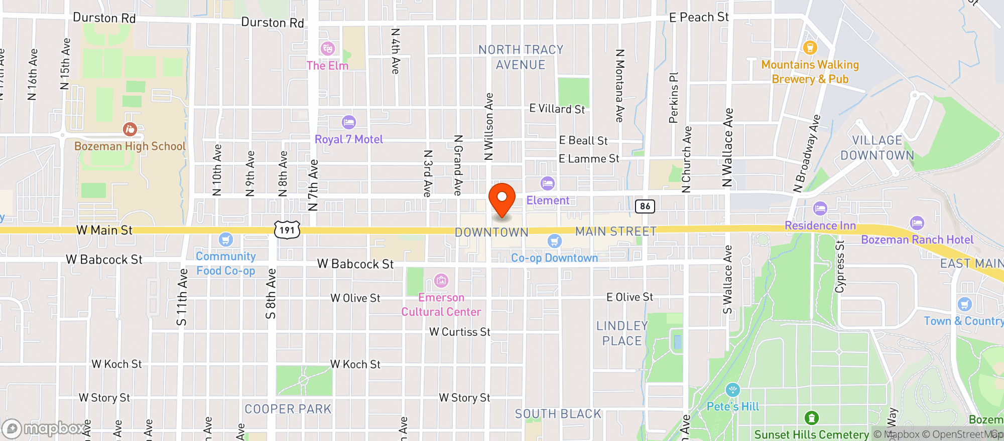 Map showing JAM FUSION