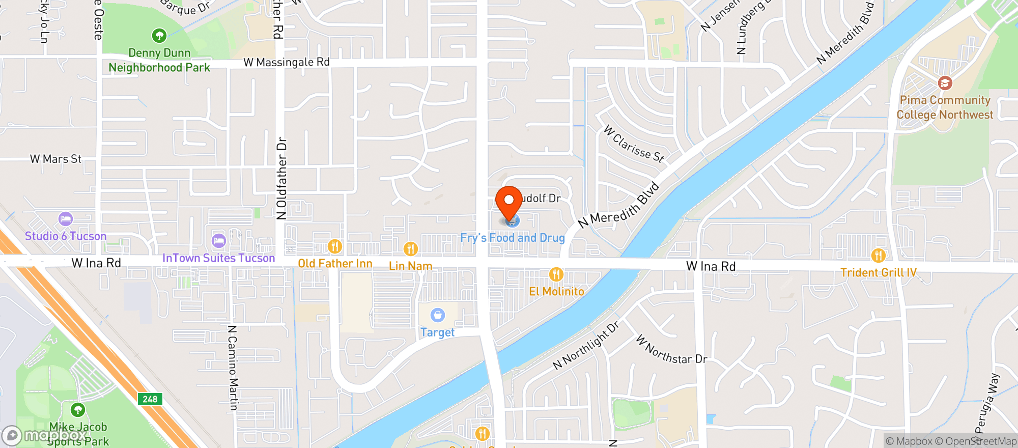 Map showing Frys Food & Drug