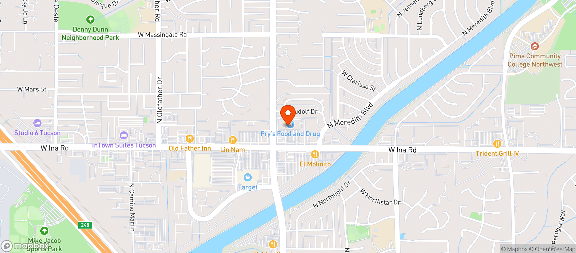 Map showing Frys Food & Drug Store