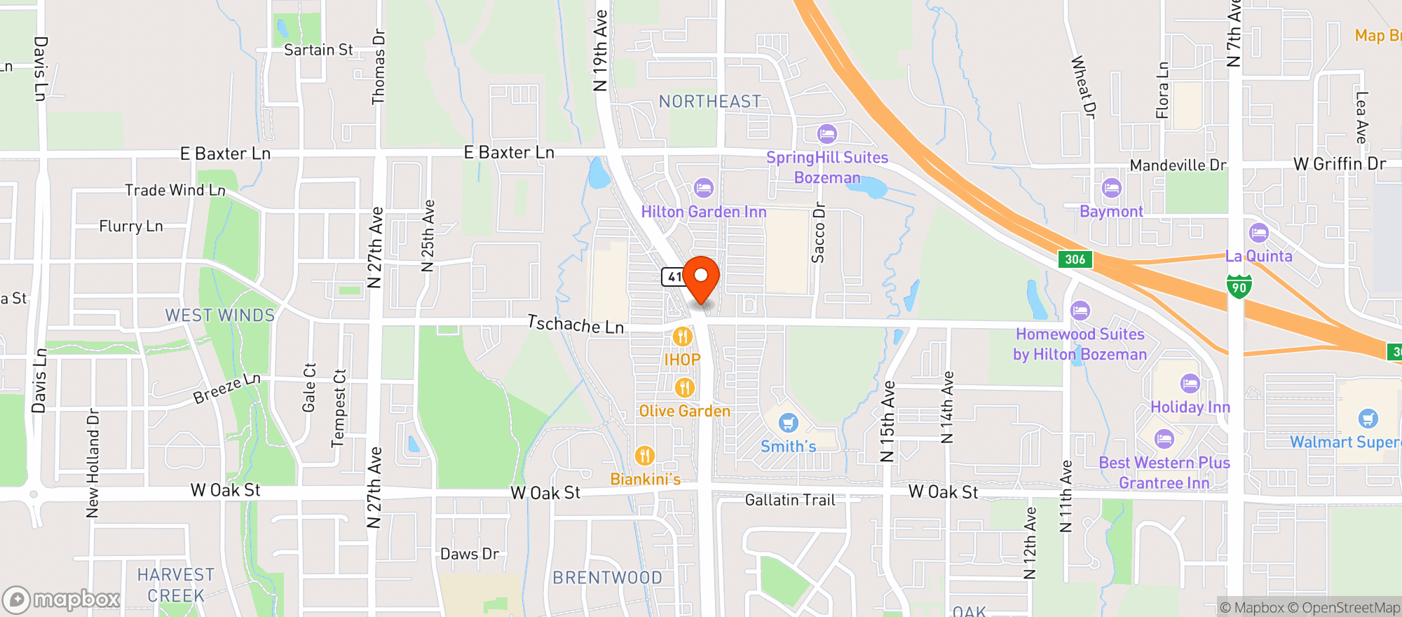 Map showing Smiths Food & Drug (706) - 00170 - Bridger Peaks