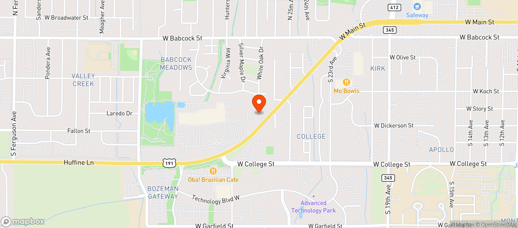 Map showing Smokin Smitty's