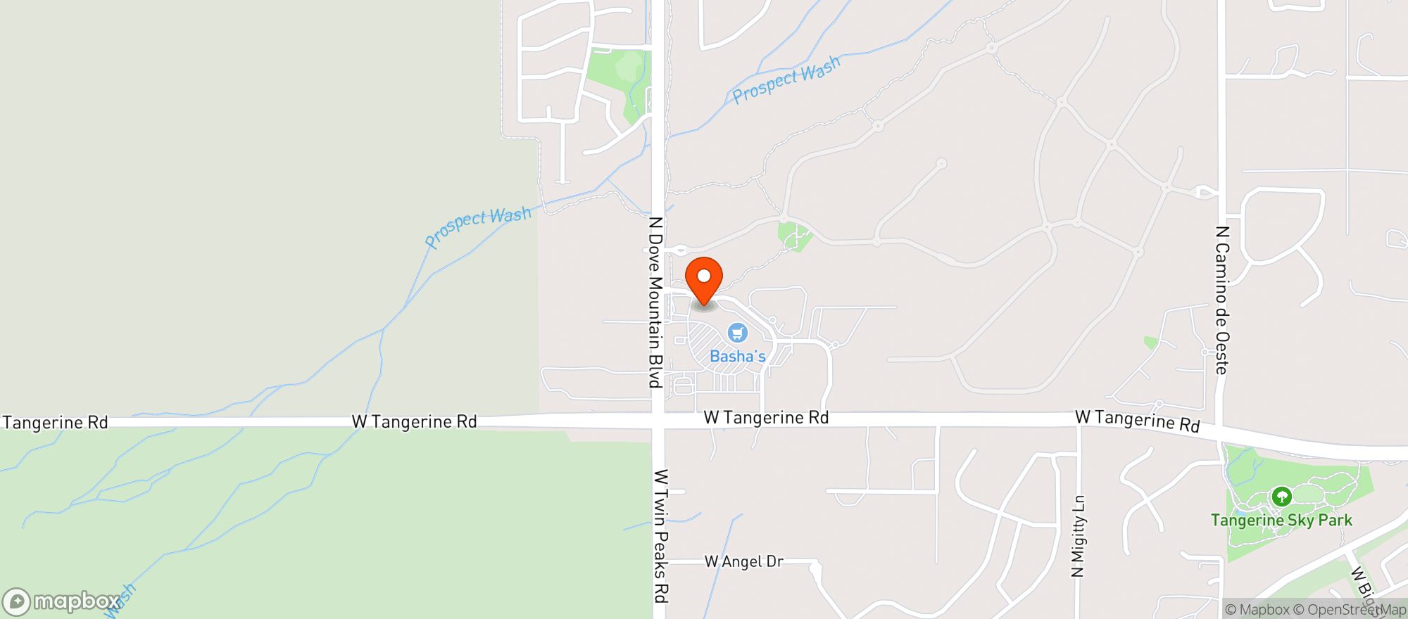 Map showing Dove Mountain Brewing Co