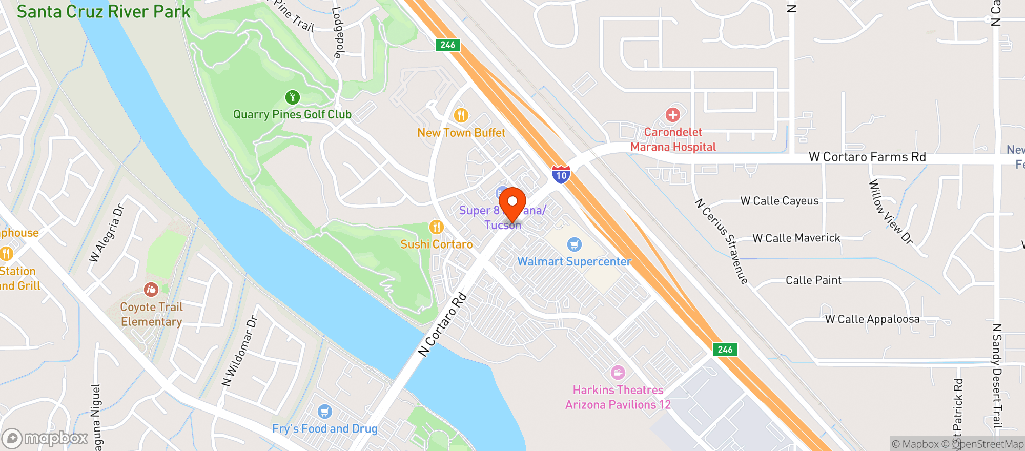 Map showing Gnc