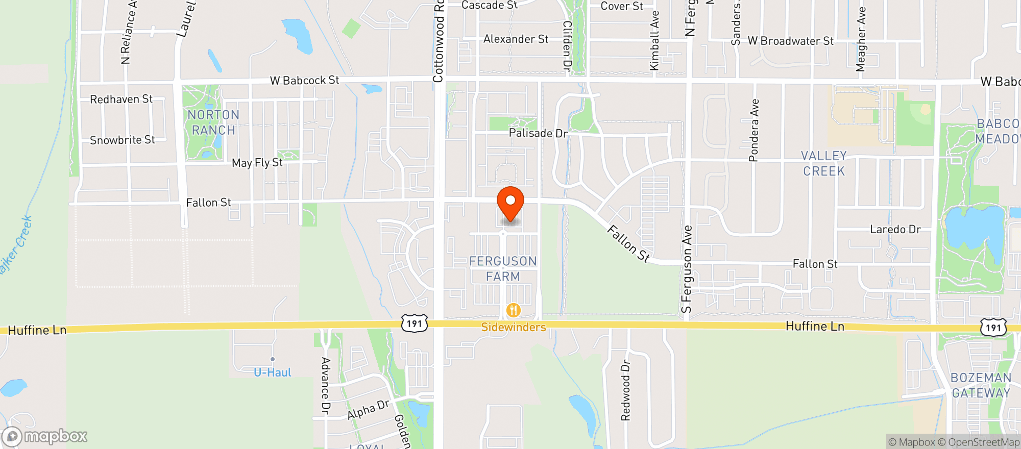 Map showing T And C Foods Ferguson