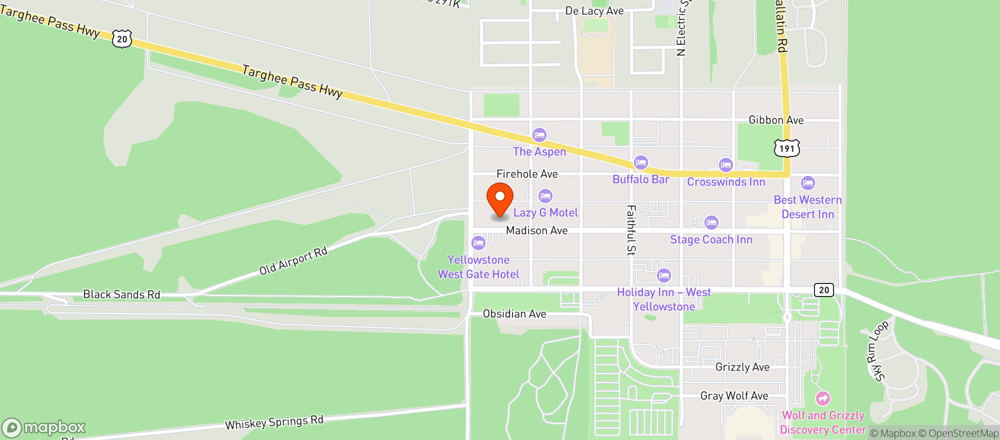 Map showing Hanks Chop Shop (Altitude Bar)