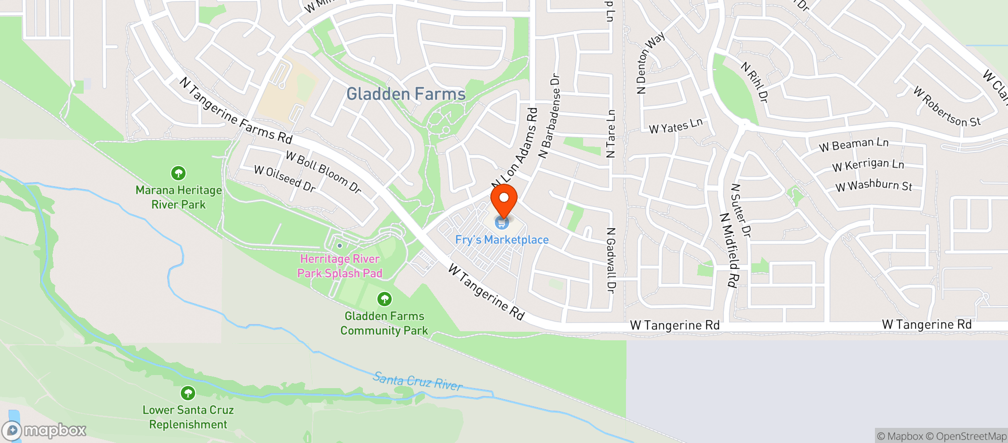 Map showing FRY'S FOOD AND DRUG
