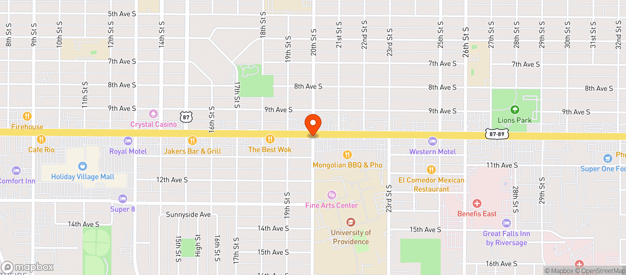 Map showing Target