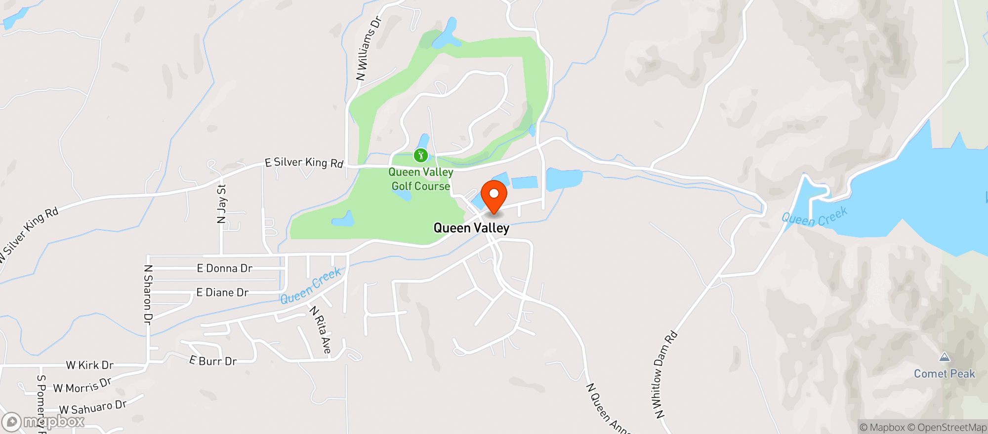 Map showing El Guapo Burro Cantina
