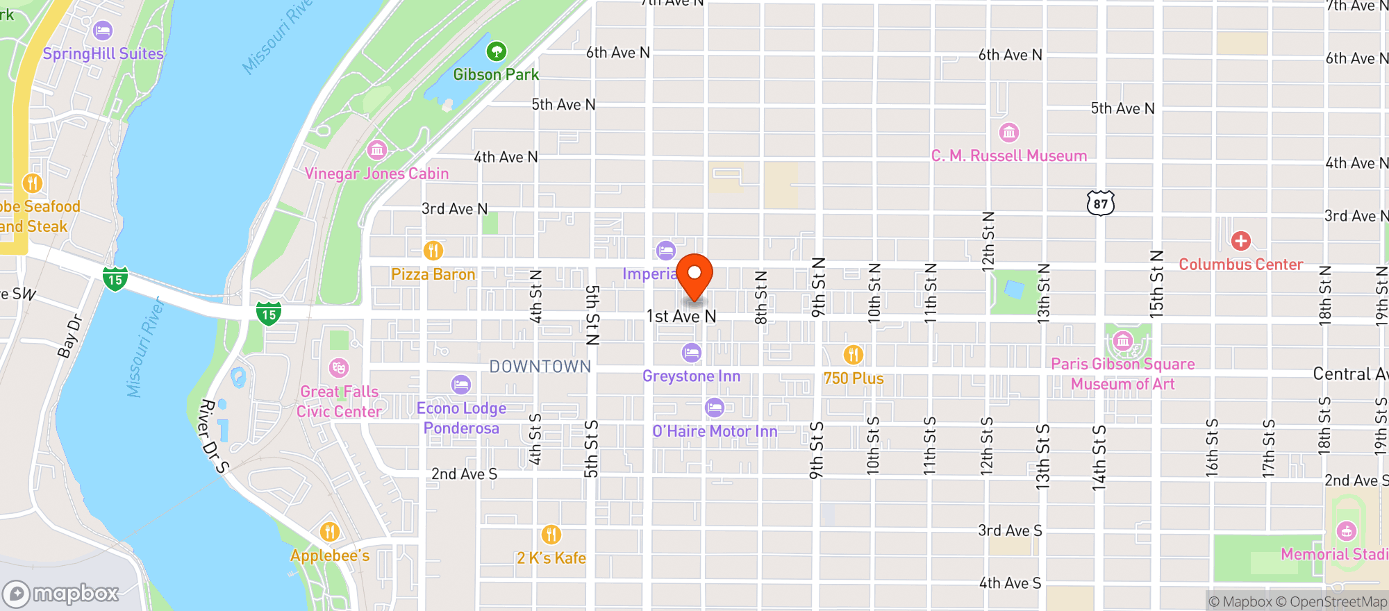 Map showing Zip Trip Store