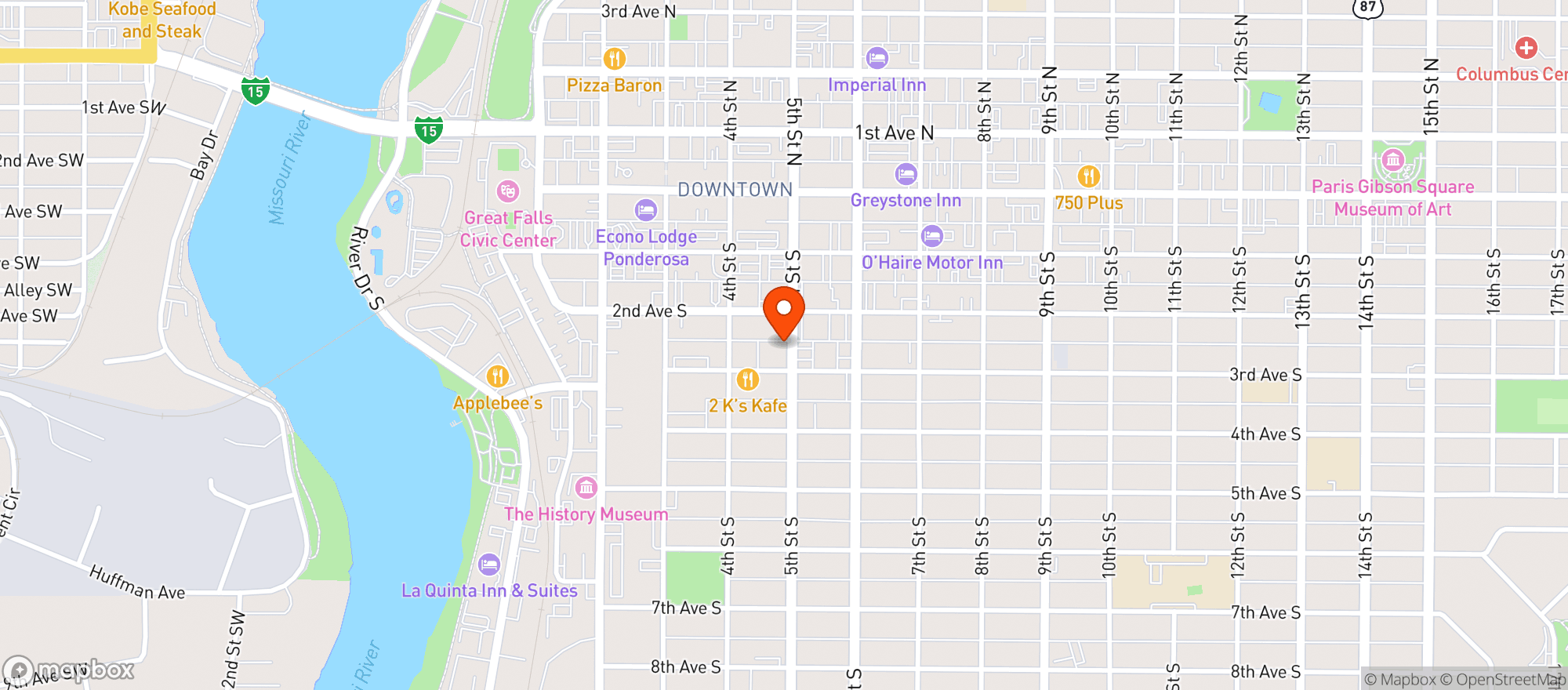 Map showing Fifth And Wine