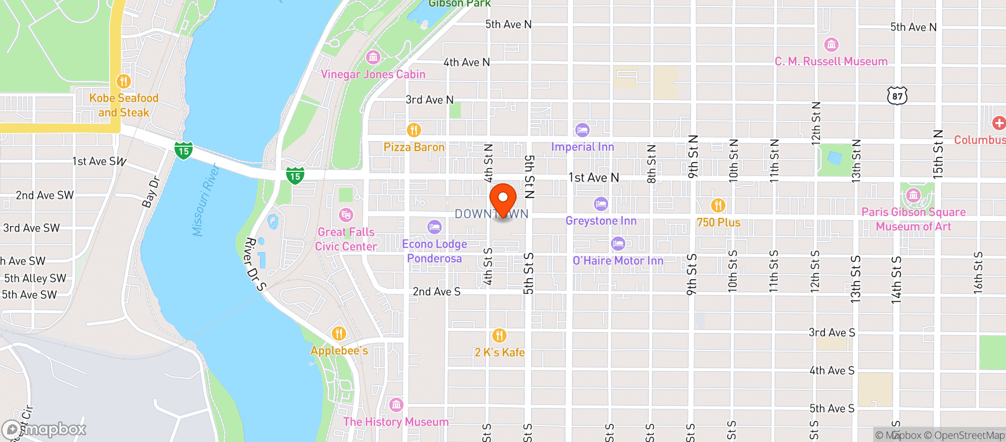 Map showing Elevation 3330 Public House