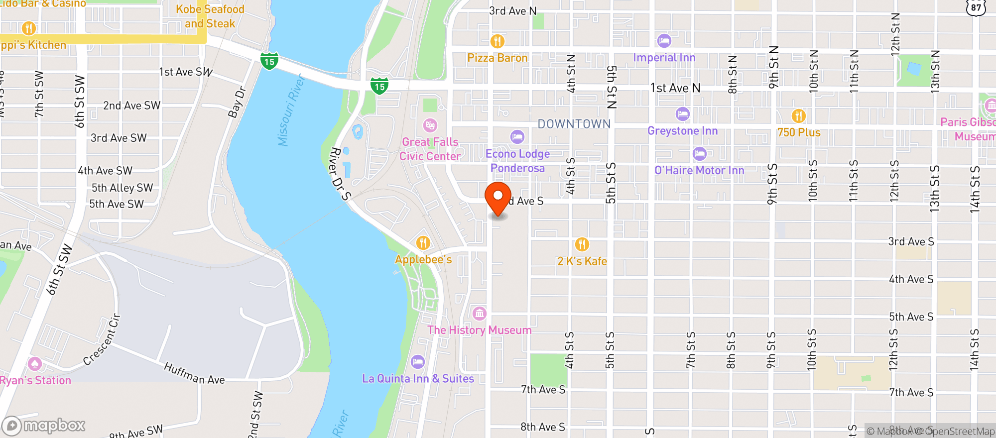 Map showing Magpie