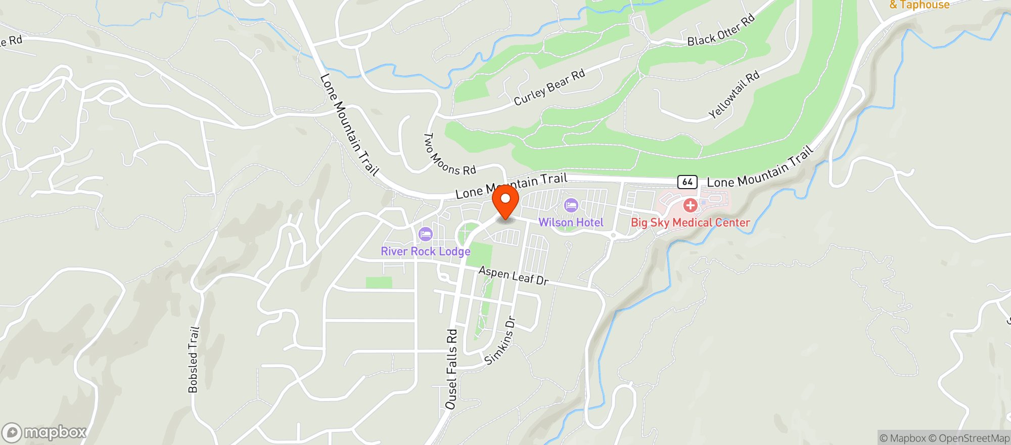 Map showing Ousel & Spur