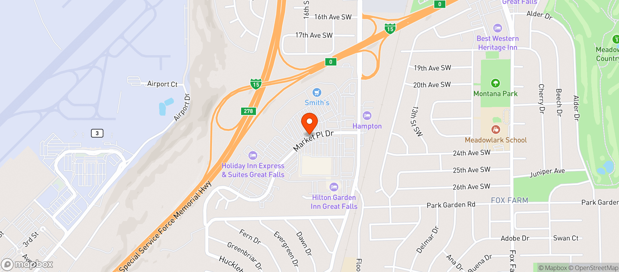 Map showing Gnc