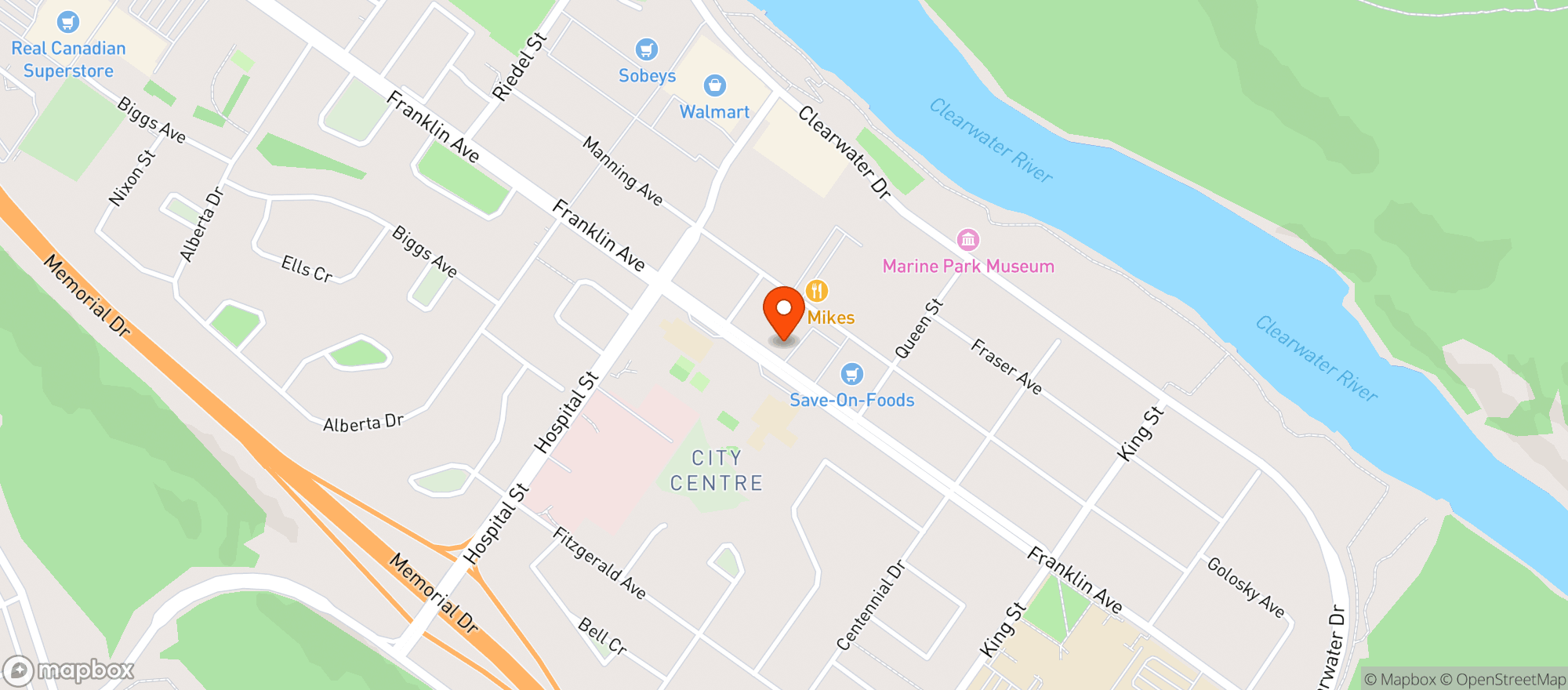 Map showing Fort Mac Liquor Store