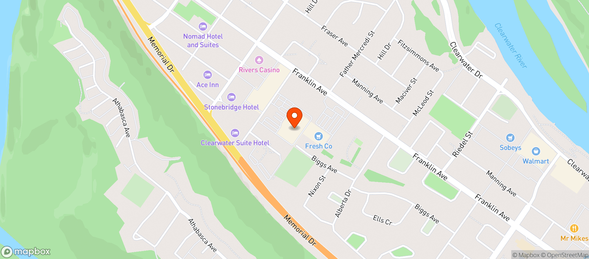 Map showing Real Canadian Liquor Store