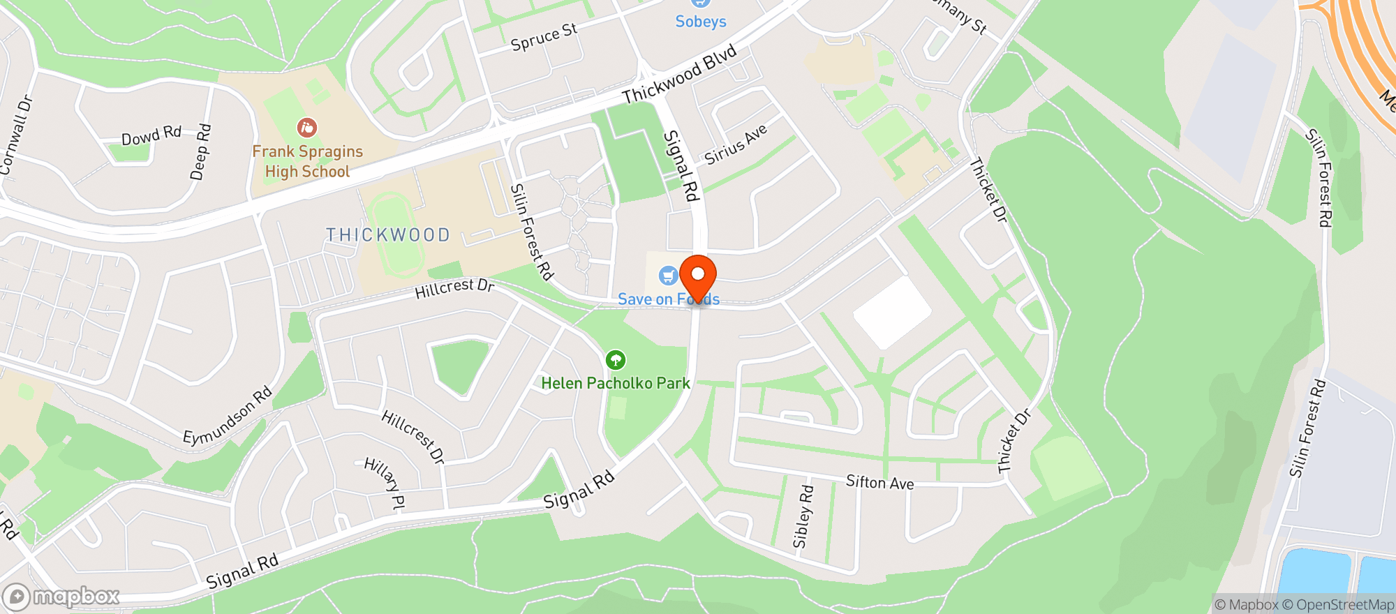 Map showing Save-on-foods