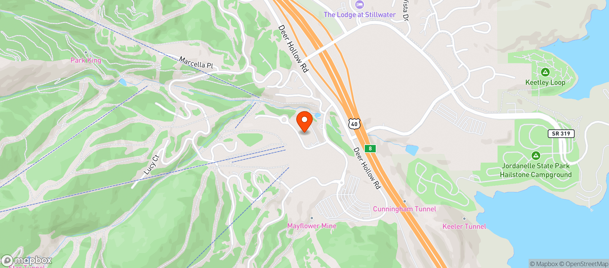 Map showing Grand Hyatt Deer Valley