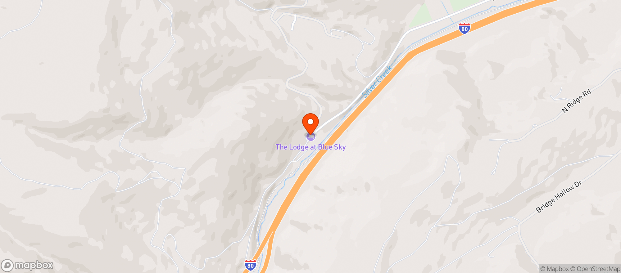 Map showing High West Distillery