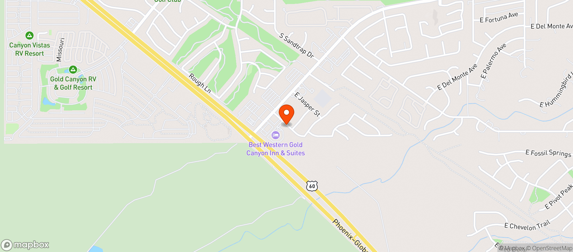 Map showing Rodeo Lounge