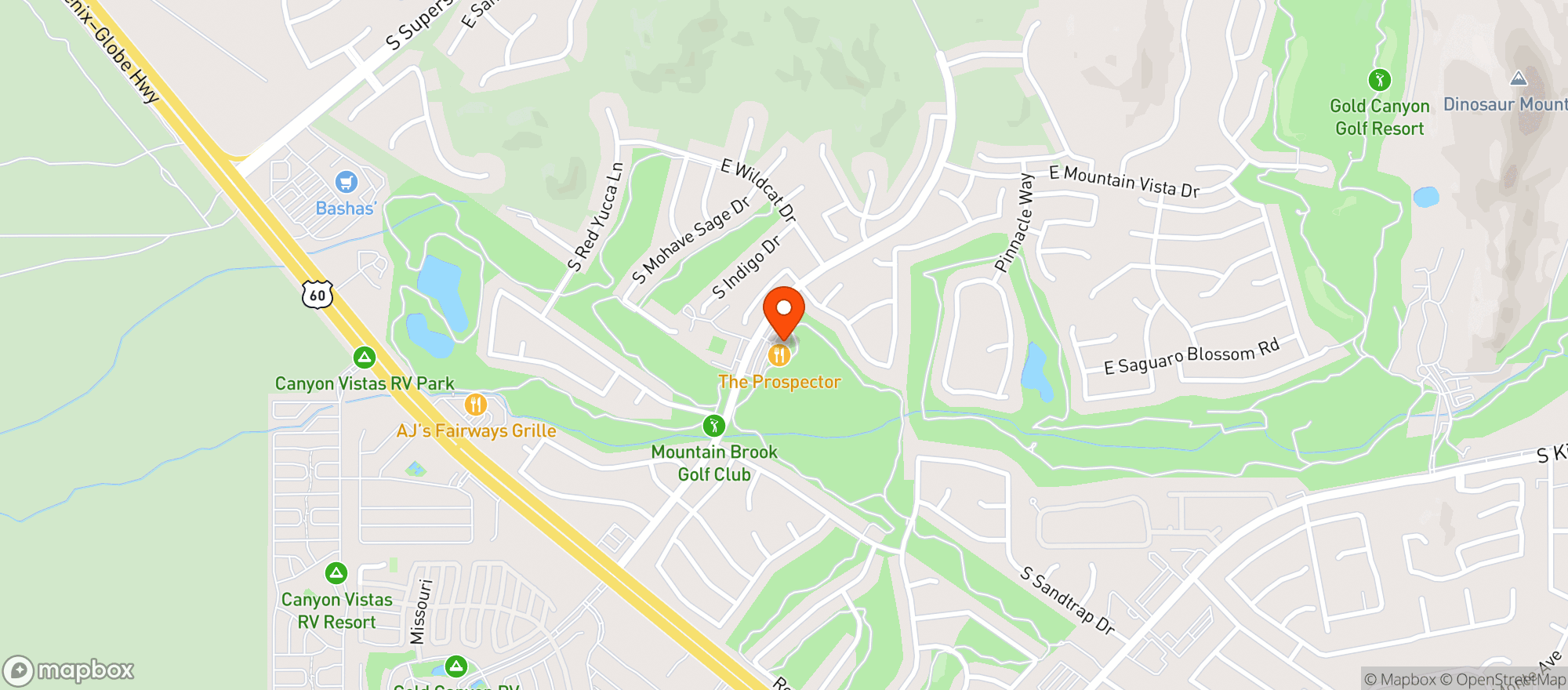 Map showing Mountain Brook Golf Club