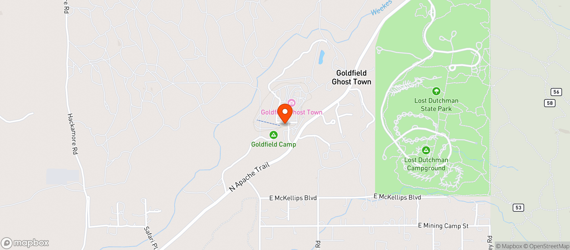 Map showing Mammoth Steakhouse & Saloon