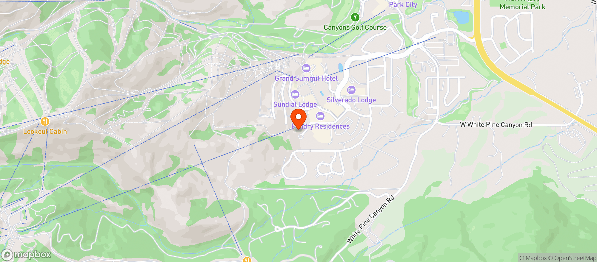 Map showing Hyatt Centric Park City