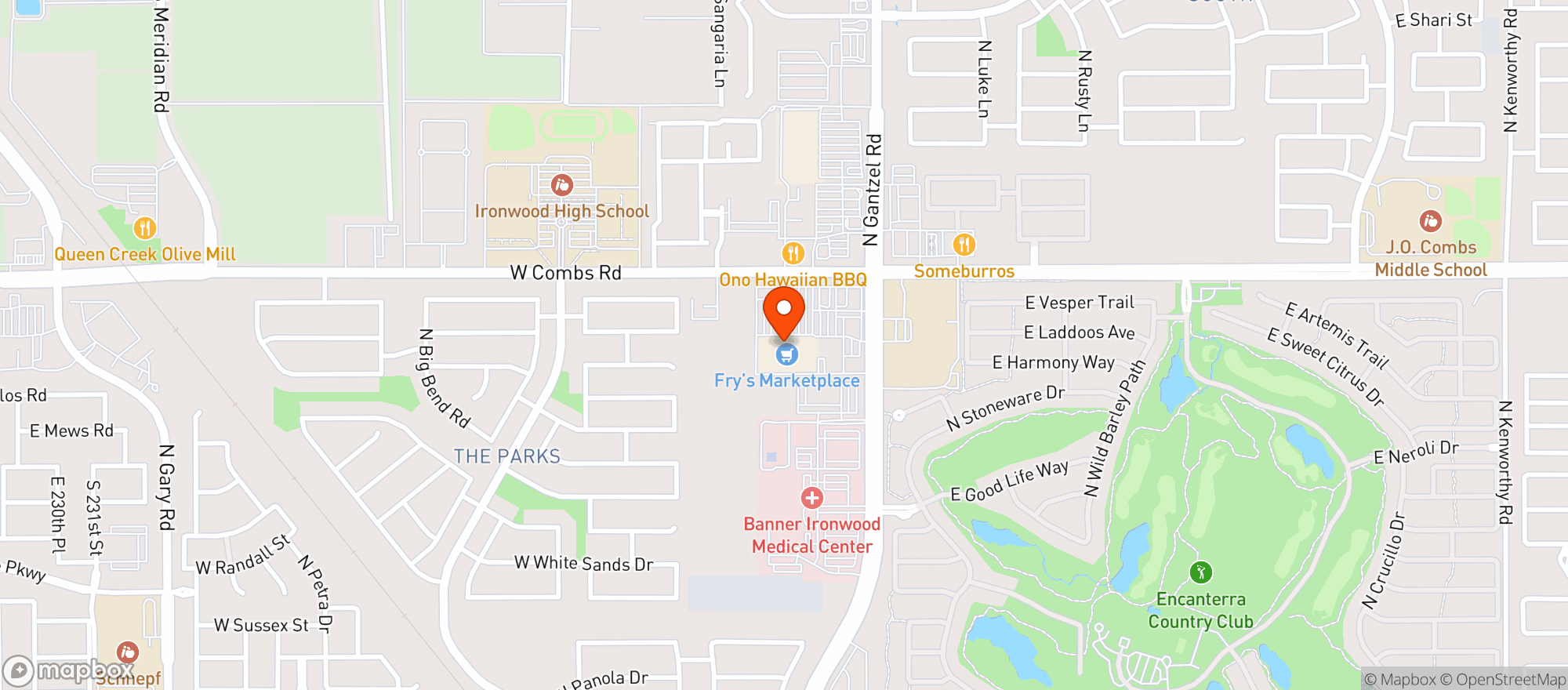 Map showing Frys Food & Drug Store