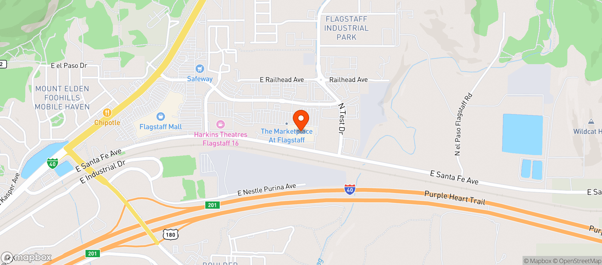 Map showing World Market Flagstaff