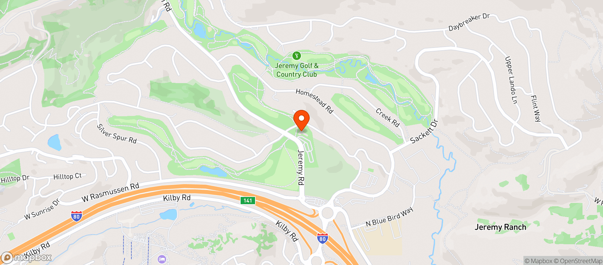 Map showing Jeremy Golf & Cc