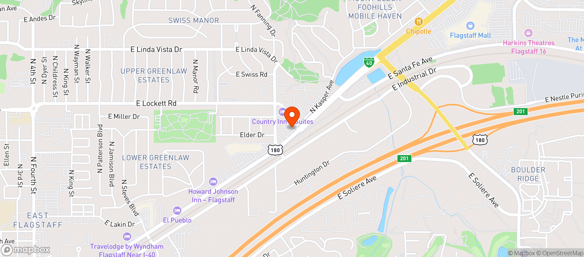 Map showing Quik Stop & Wash