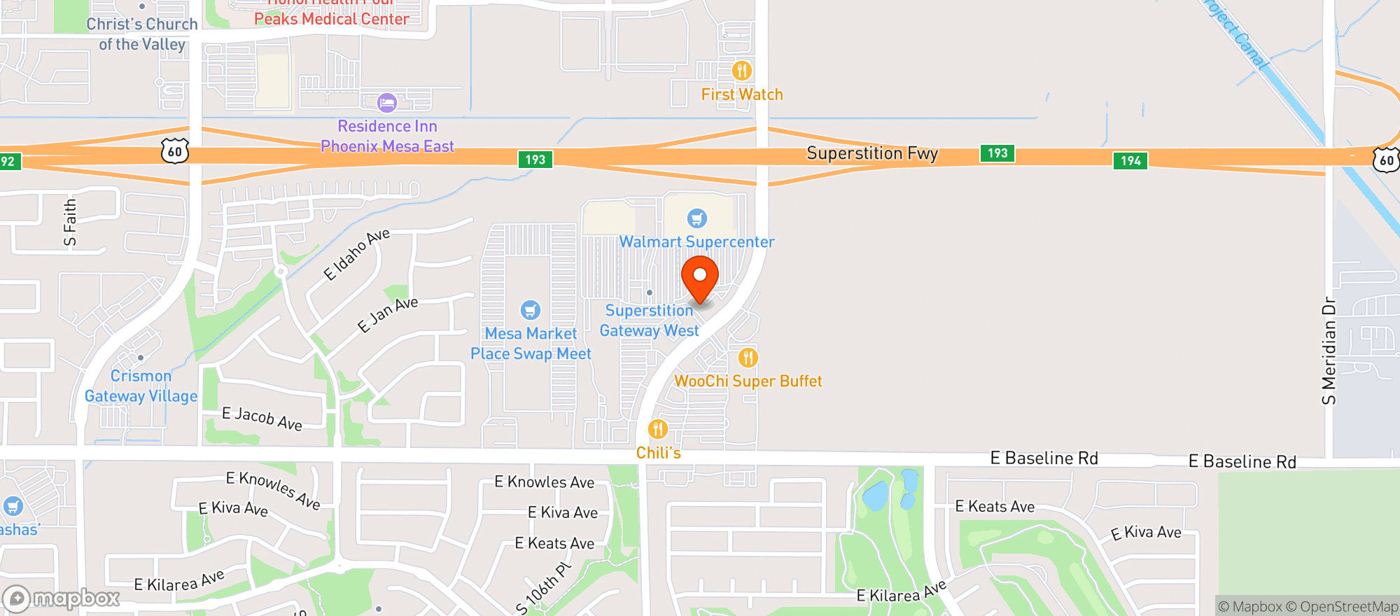Map showing Gnc