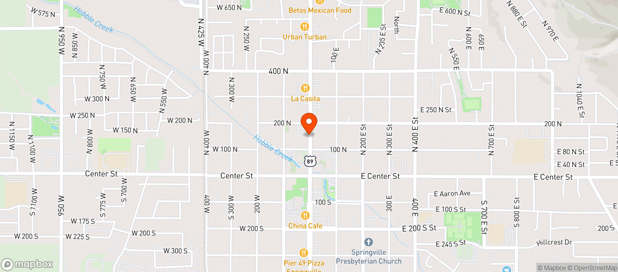 Map showing Friends Food & Gas