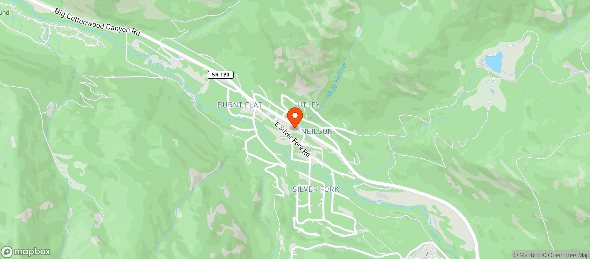 Map showing Silver Fork Lodge