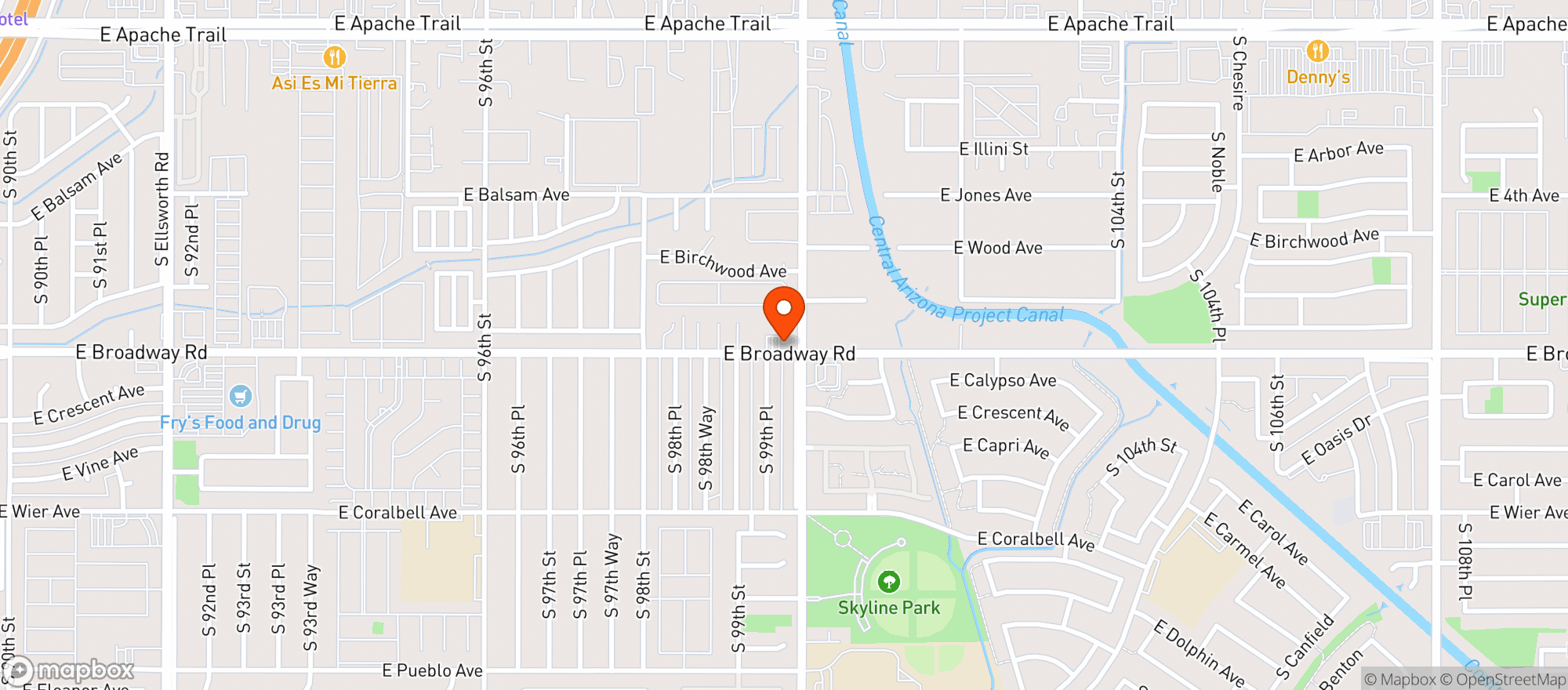 Map showing Skyline Liquor