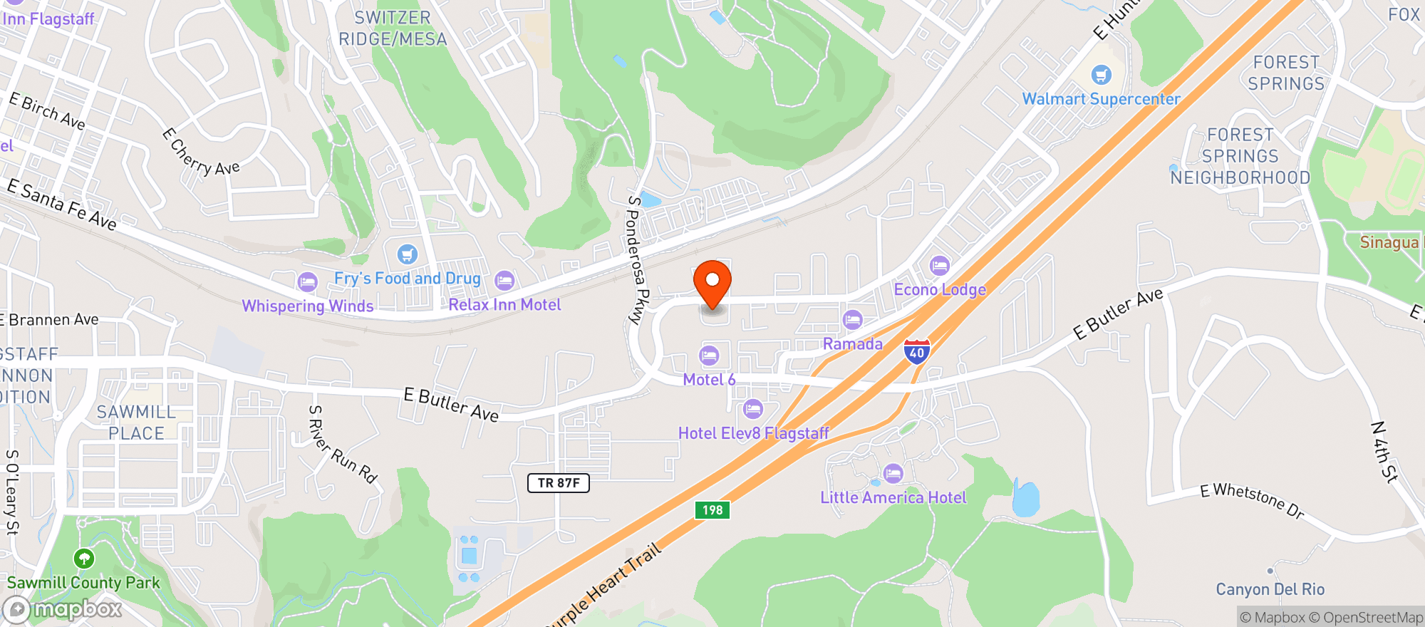 Map showing BevMo - Flagstaff