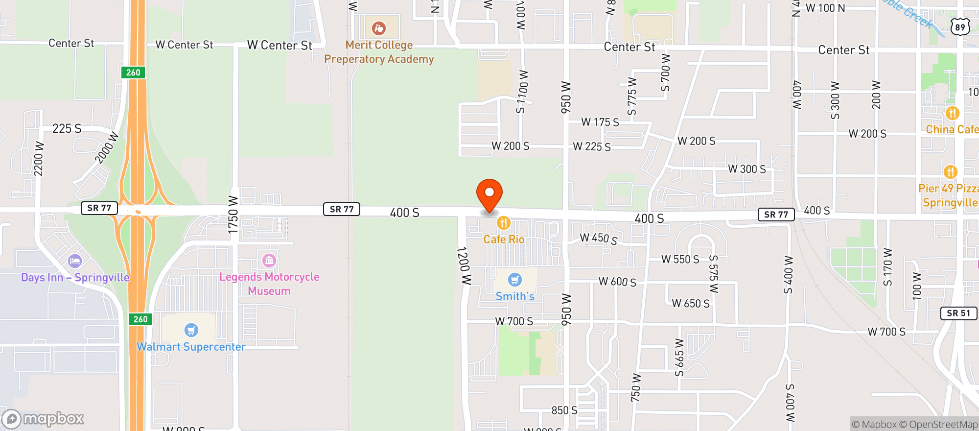 Map showing Smiths Marketplace