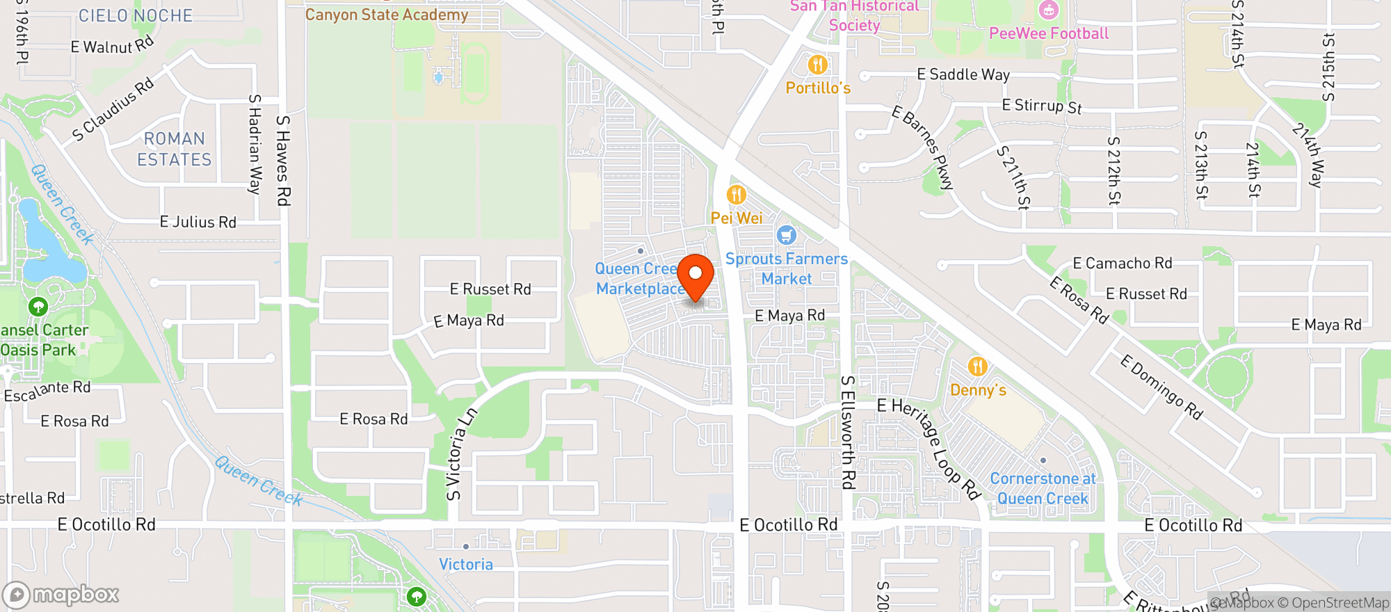 Map showing Buffalo Wild Wings Gril #601