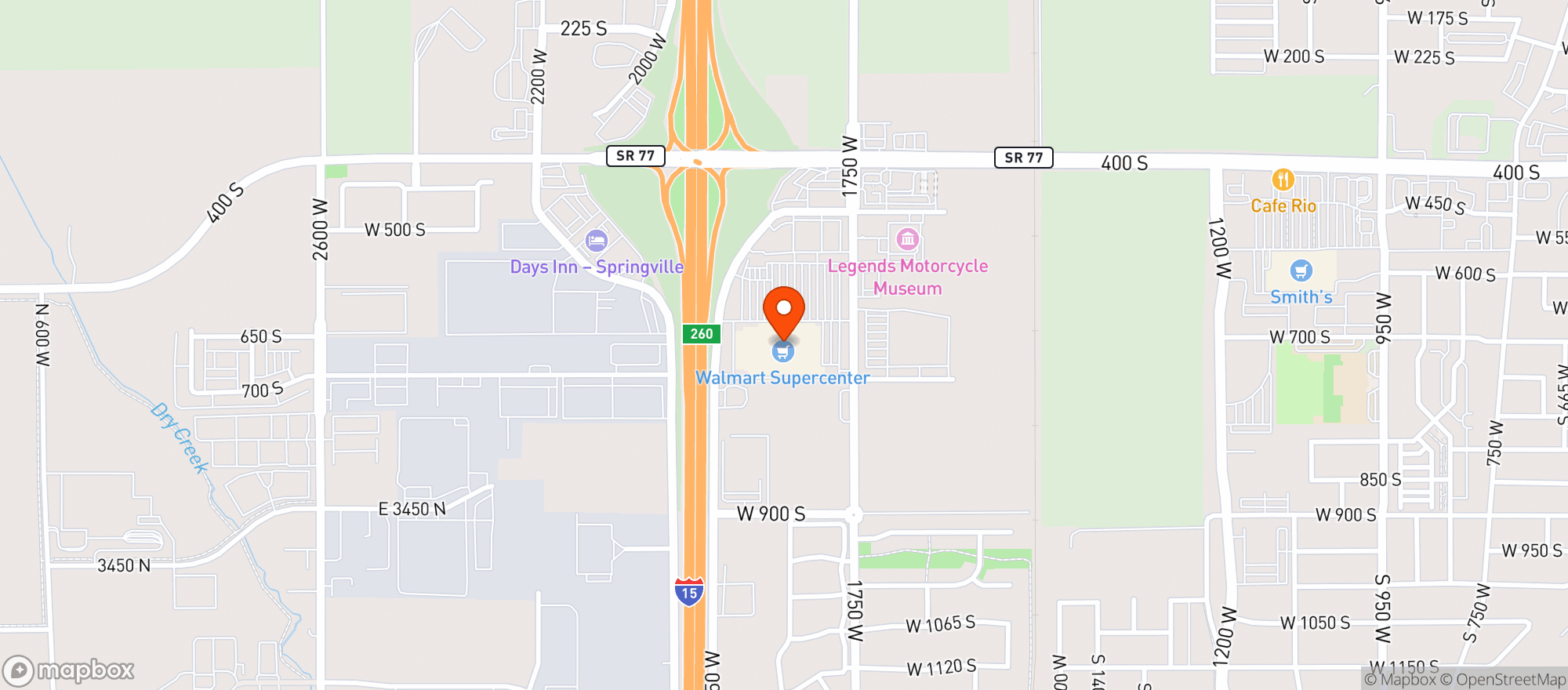 Map showing Walmart Supercenter #3208