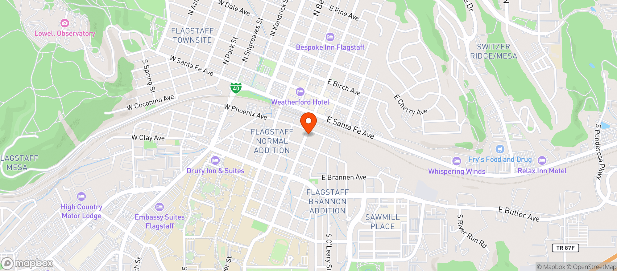 Map showing Tinderbox Kitchen